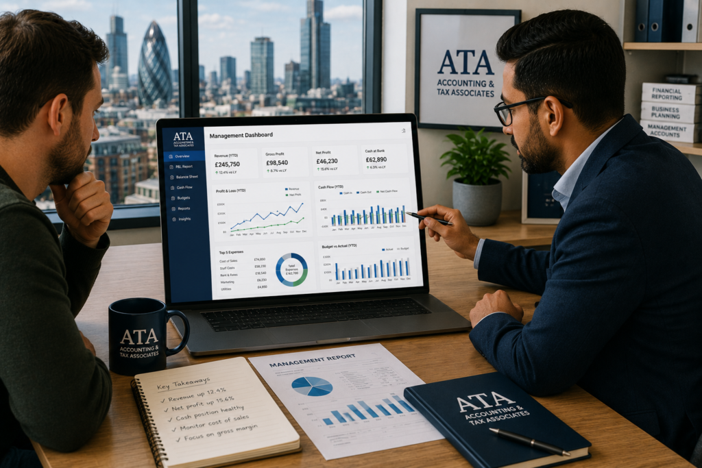 Management accounts and financial reporting for growing businesses