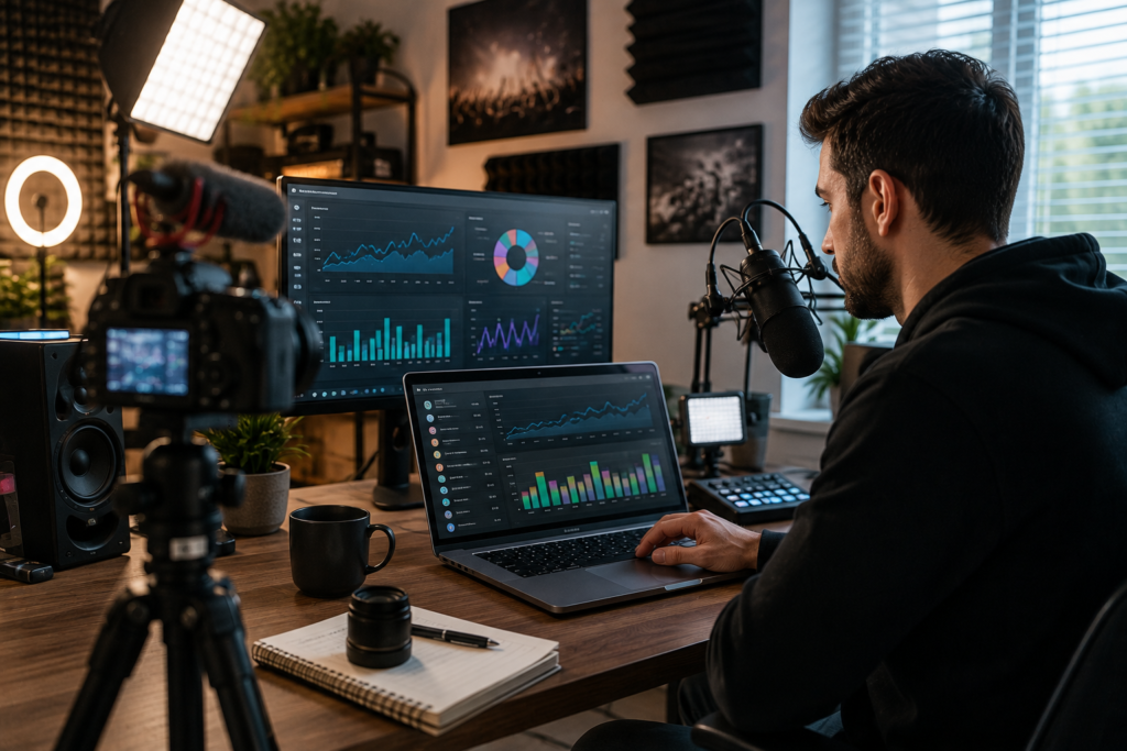 Accountant for content creators and digital businesses reviewing online income
