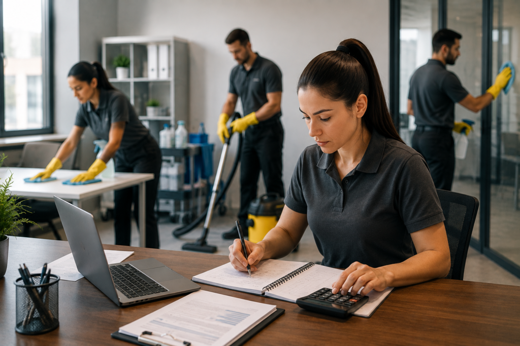 Payroll accounting for cleaning company staff and subcontractors