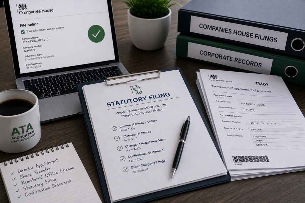 Companies House statutory filing support