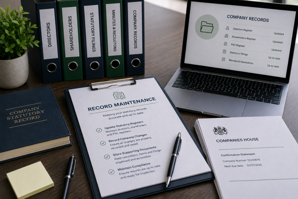 Company statutory record maintenance